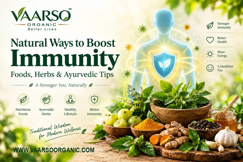 Natural ways to support immunity with Ayurvedic herbs, nutritious foods and healthy lifestyle habits